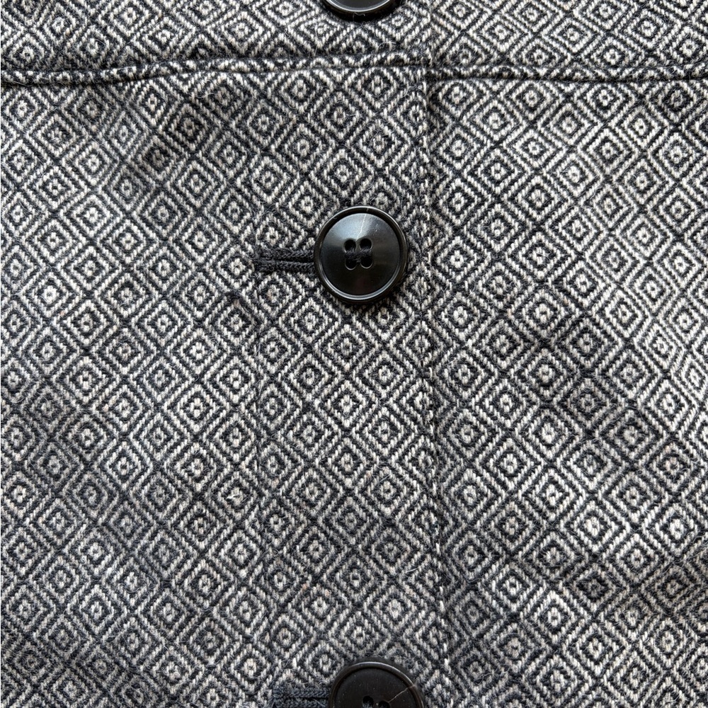 Madewell Button-Front Mini Skirt in Yarn-Dyed Geo, NWT! - Picture 14 of 15